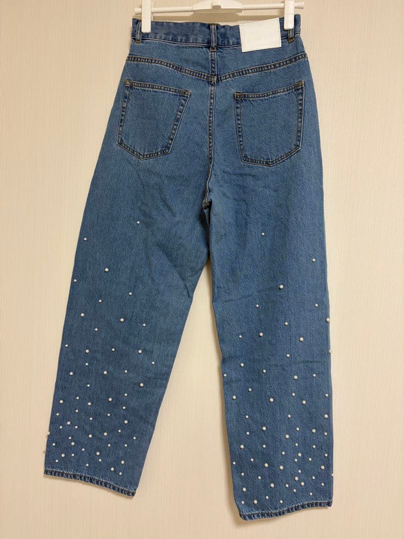 ★美品★MACPHEE パールデニム コクーンテーパードパンツ