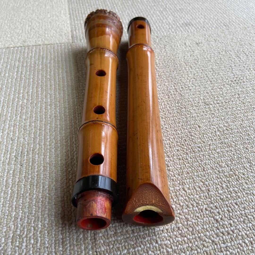 185尺八　一尺八寸管　銘　松月