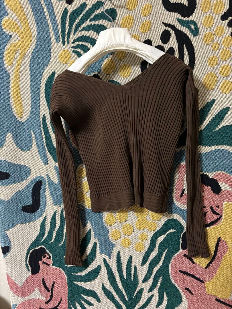 JACQUEMUS リブニットカーディガン ブラウン サイズ36