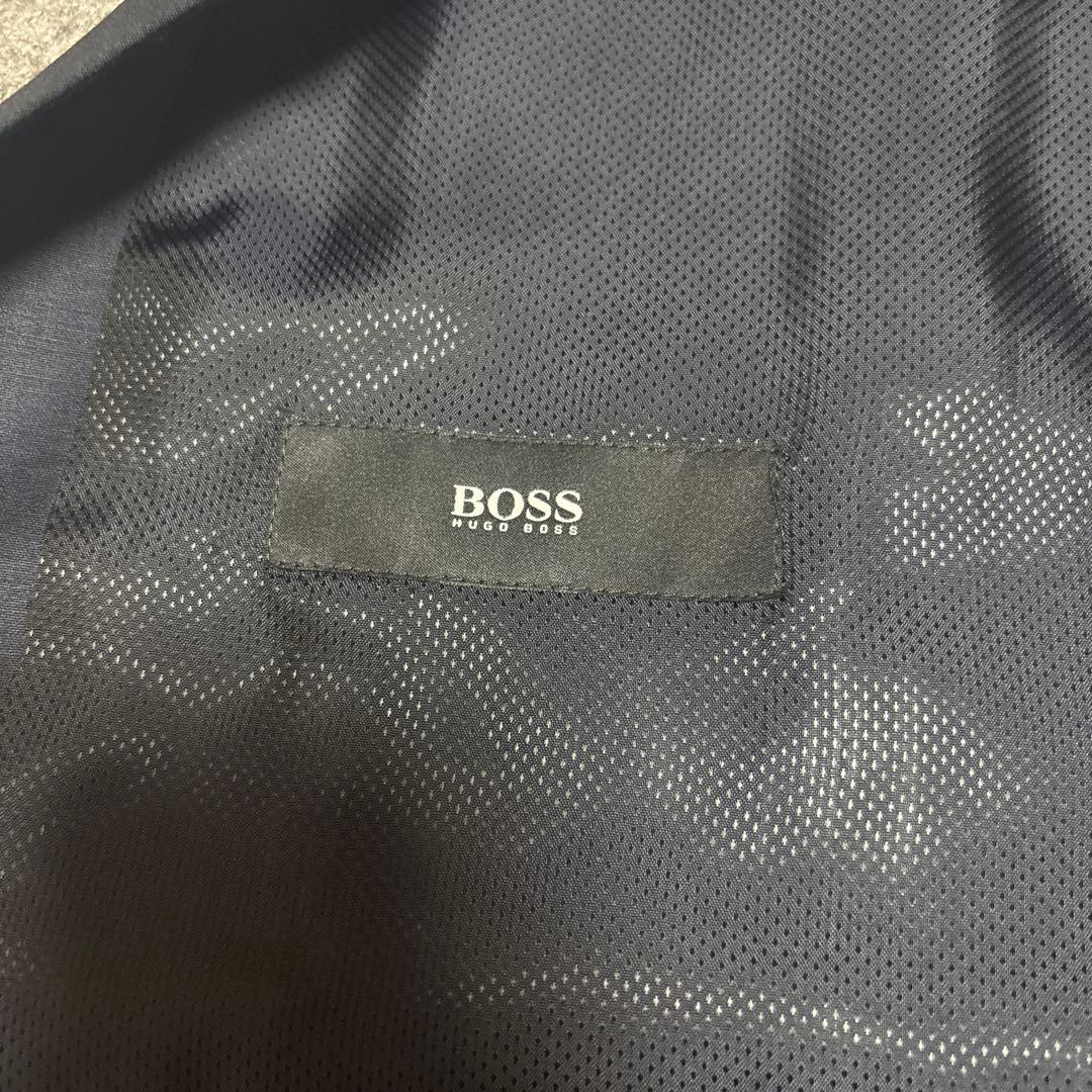 BOSSネイビー スリムフィット スーツベスト