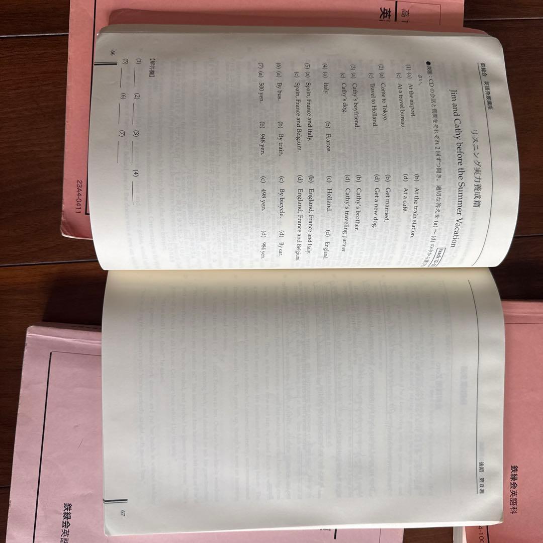 鉄緑会英語・高一・高二英語発展講習・英文法問題(書き込みあり)