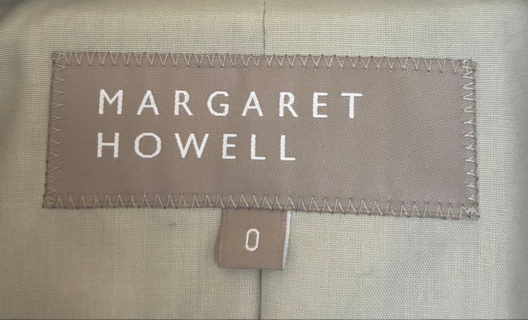 MARGARET HOWELL 撥水ロングコート フード付 0 ベージュ