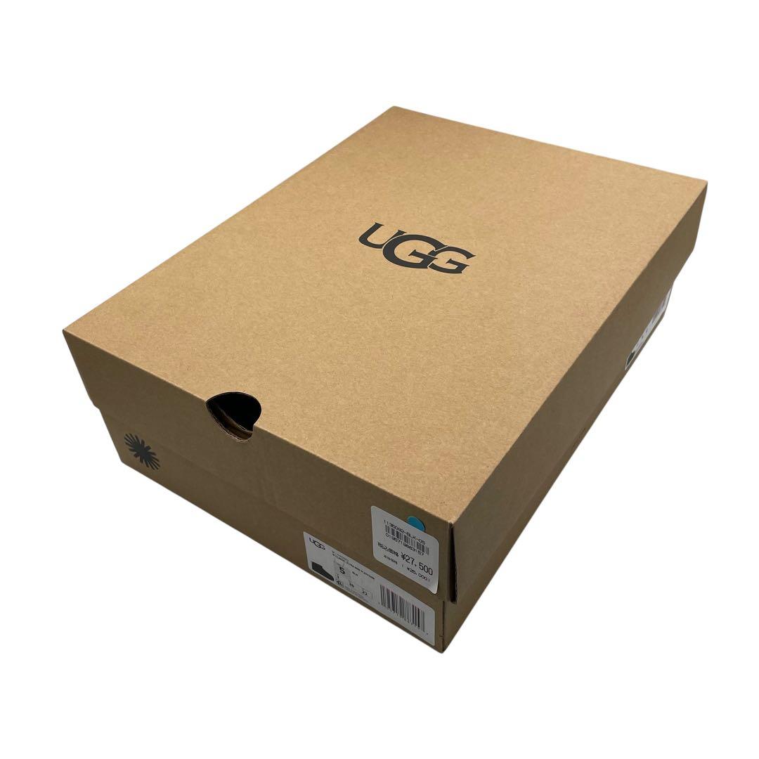 《未使用級》UGG アグ 厚底 ショート ムートンブーツ ブラック 黒 22cm