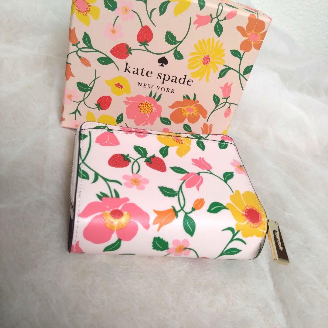 kate spade 花柄 二つ折り財布