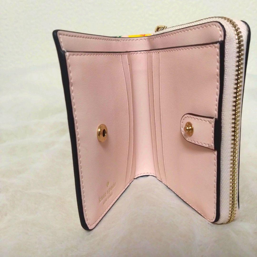 kate spade 花柄 二つ折り財布