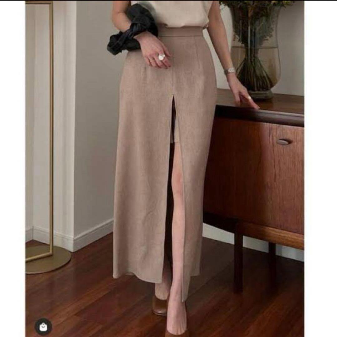 スカート CLANE DEEP SLIT SHORT PANTS LAYER SKIRT