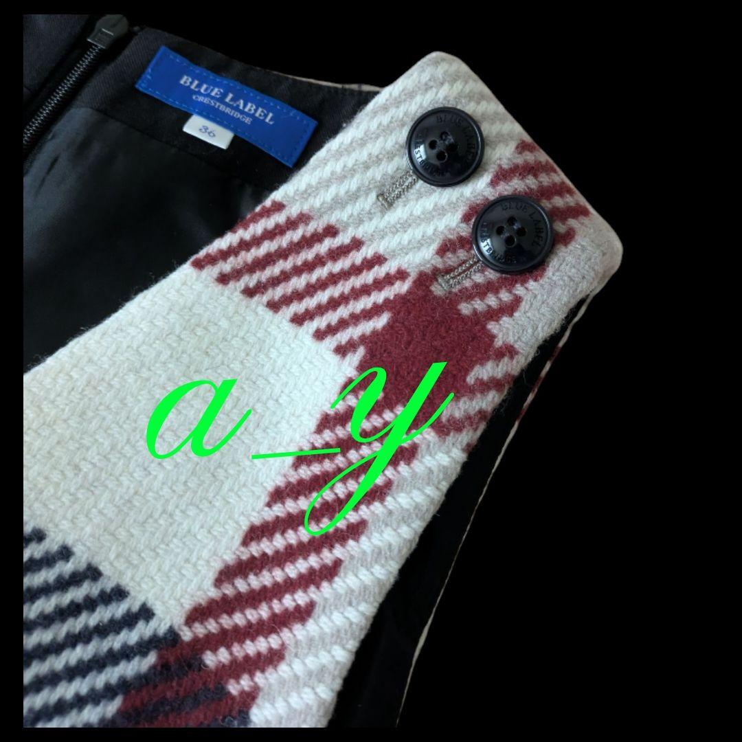 【状態良好】クレストブリッジ☆チェックロービングツイードジャンパードレス