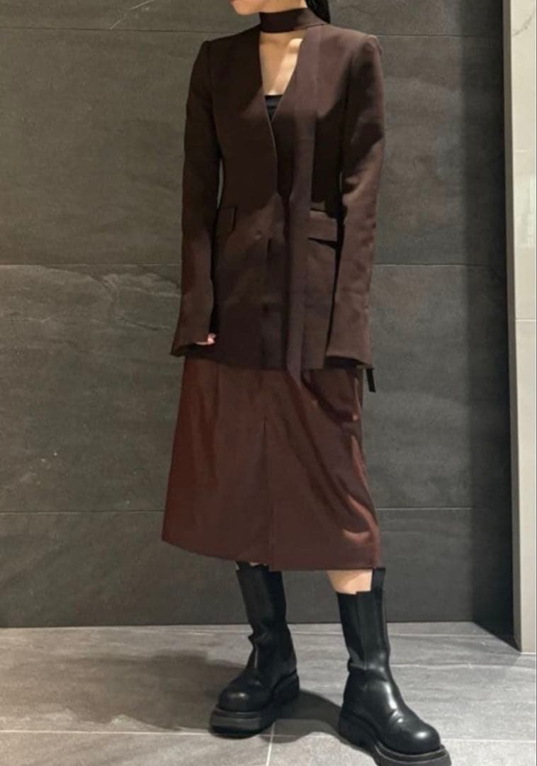 ジャケット・アウター Fetico knitted tailored jacket