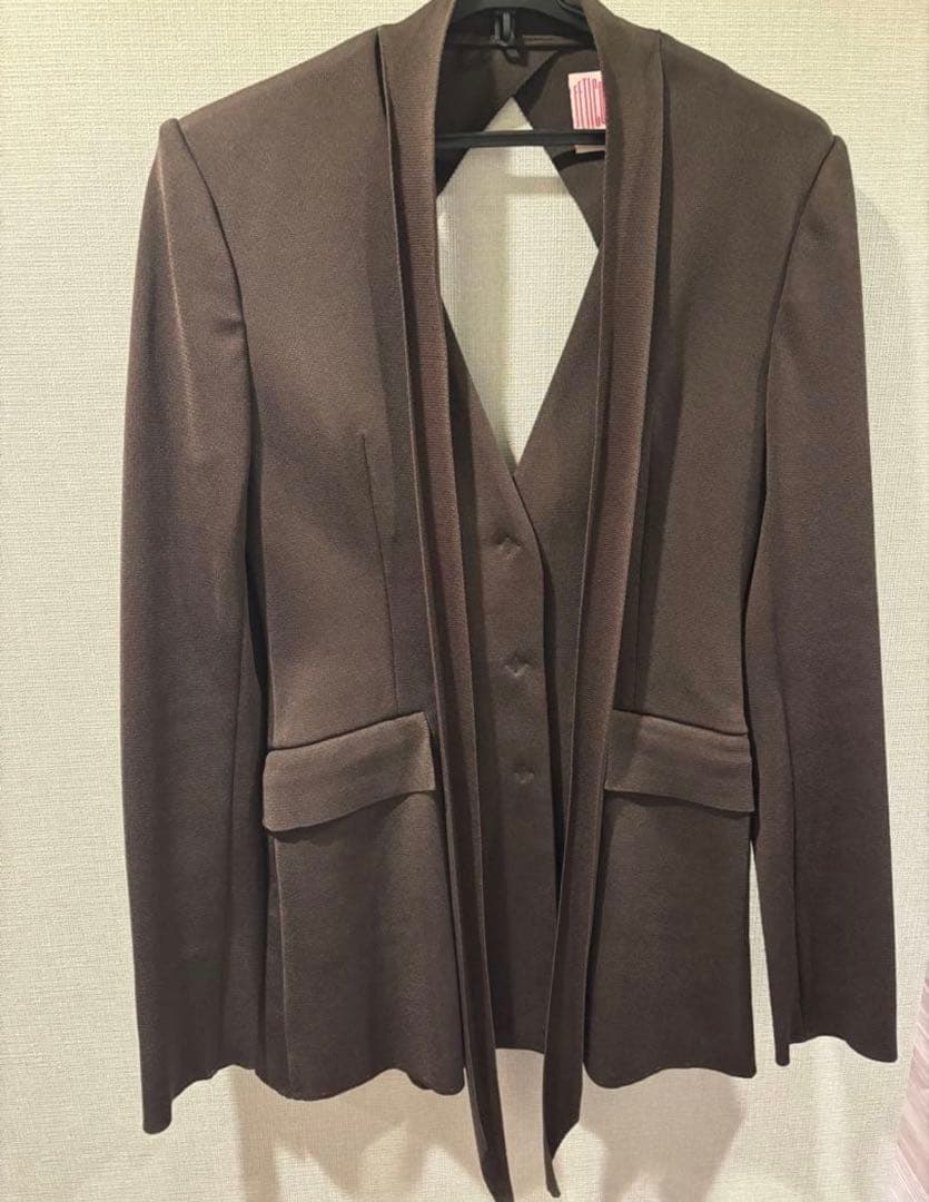 ジャケット・アウター Fetico knitted tailored jacket