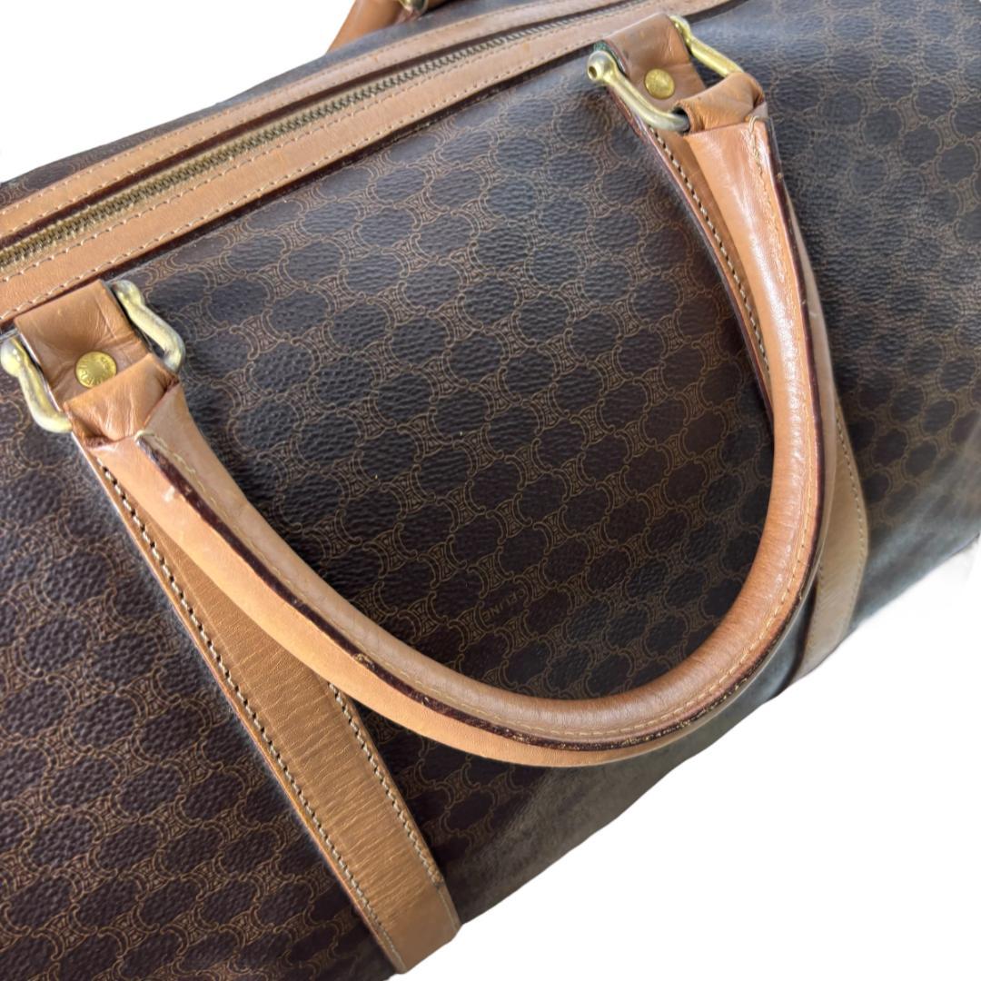 CELINE セリーヌ マカダム　レザー　ボストンバッグ　ハンドバッグ