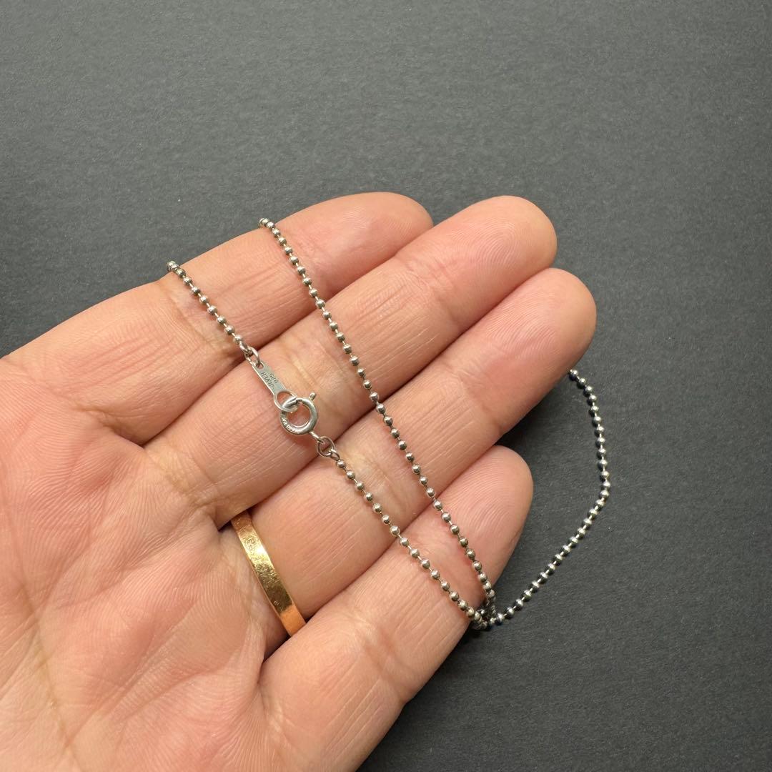 【40㎝ 1.5㎜ボール】ボールチェーンネックレス silver925