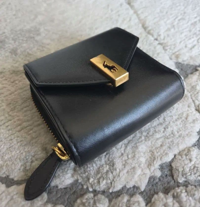 ☆RALPH LAUREN　レザー財布　ブラック　箱、タグ、保存袋付き☆