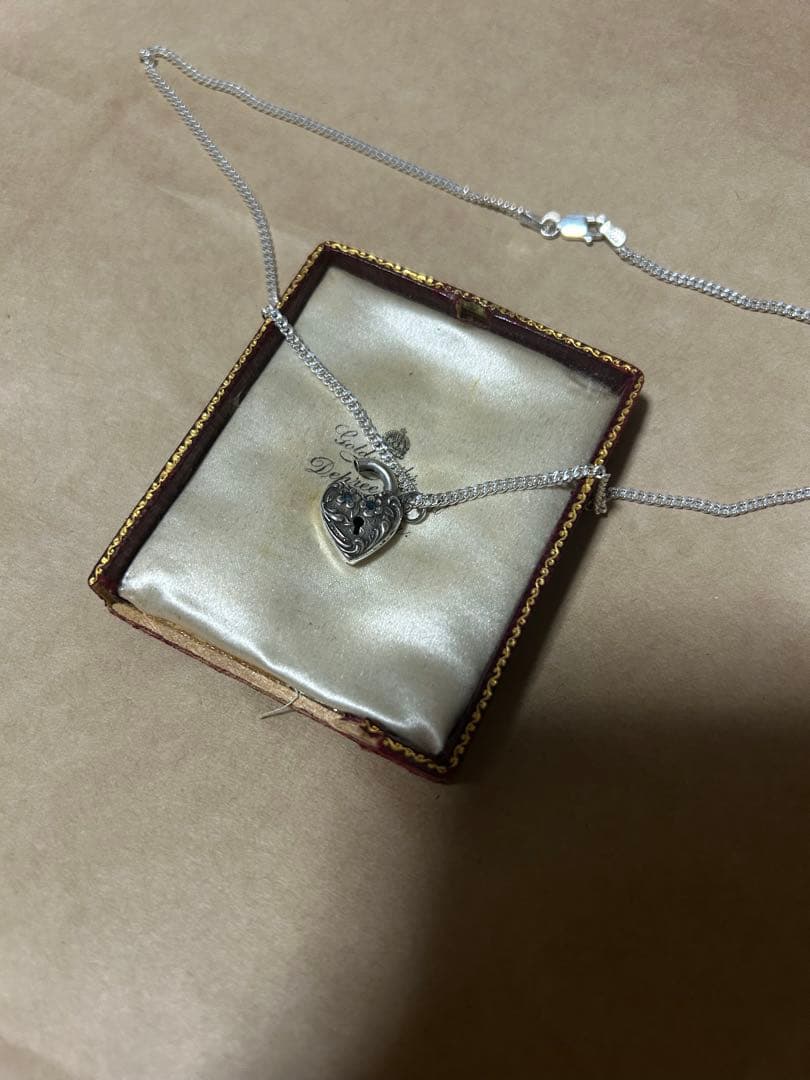 アクセサリー 40s sweet heart jewelry padlock necklace