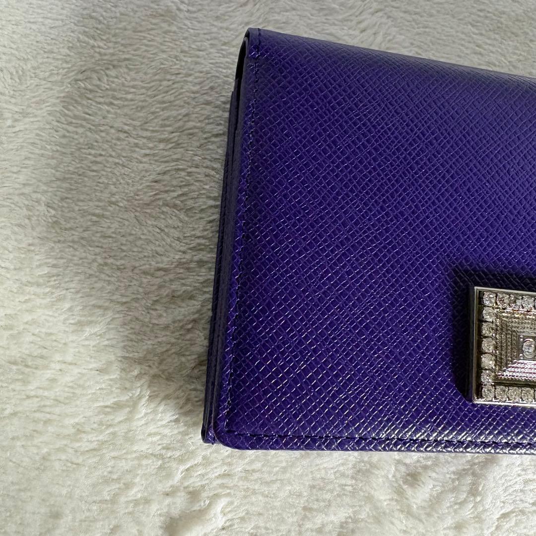 新品未使用　Paul Smith 財布 二つ折り レザー　パープル