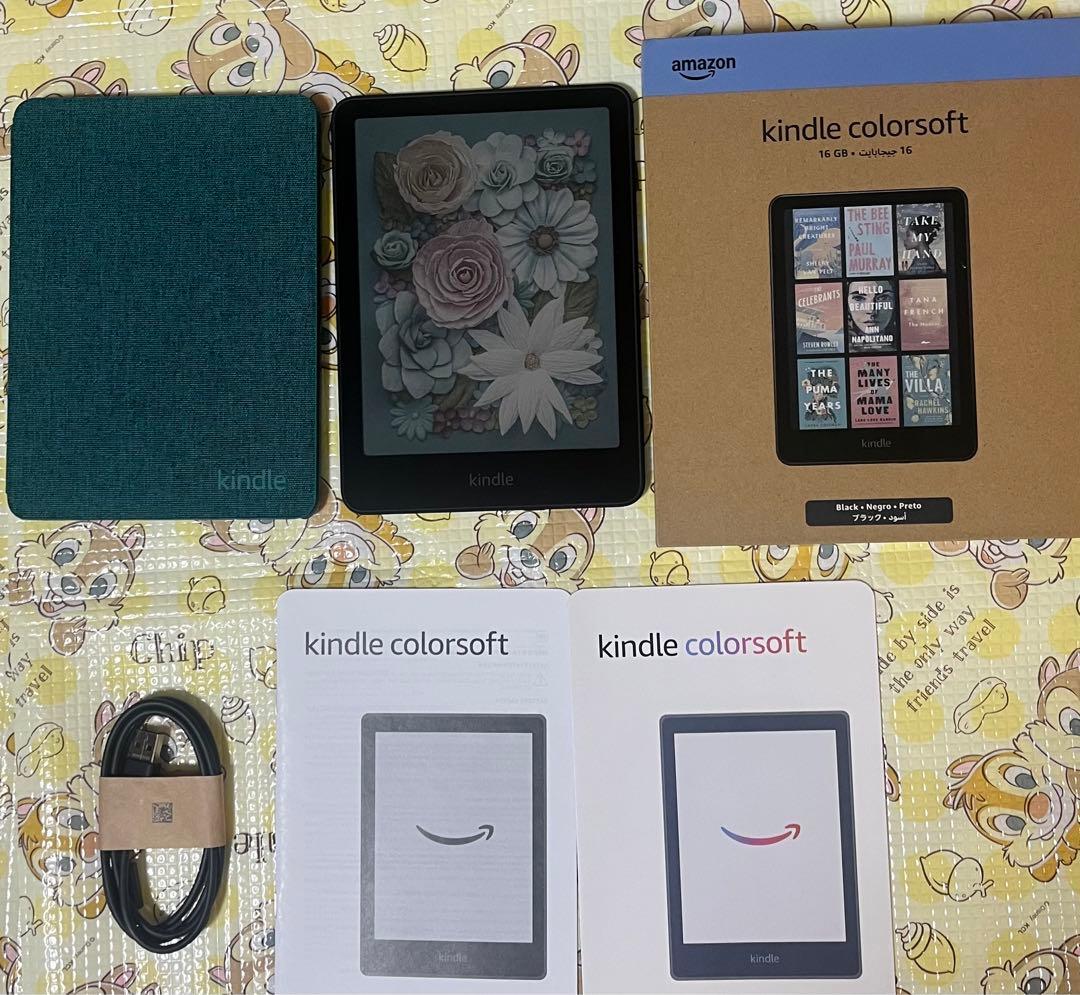 Kindle Colorsoft 16GB ブラック 純正カバー付（ヒスイ）