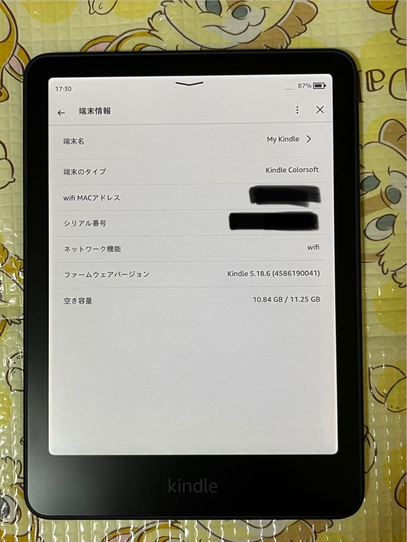Kindle Colorsoft 16GB ブラック 純正カバー付（ヒスイ）
