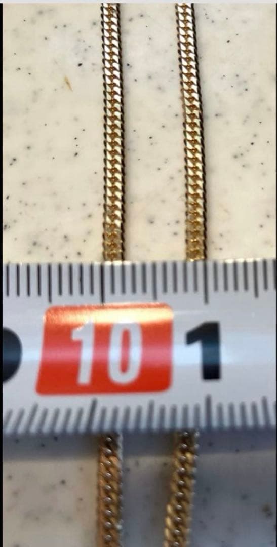 未使用美品⭐︎k18 6面Wネックレス約9.5g 45cm造幣局刻印あり男女兼用
