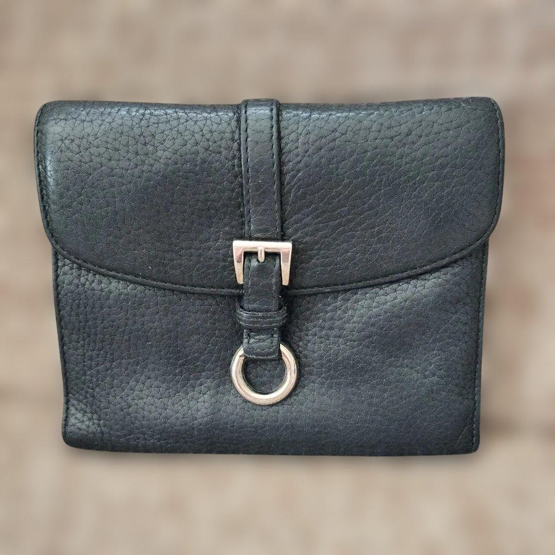 PRADA ヴィッテロダイノ レザー製 二つ折り財布 黒