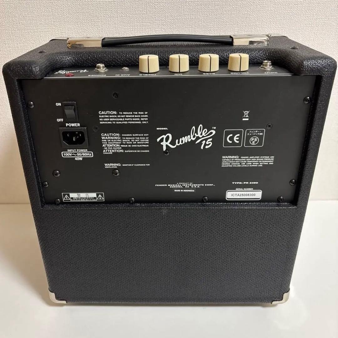 Fender フェンダー ベースアンプ RUMBLE15 V3 15W