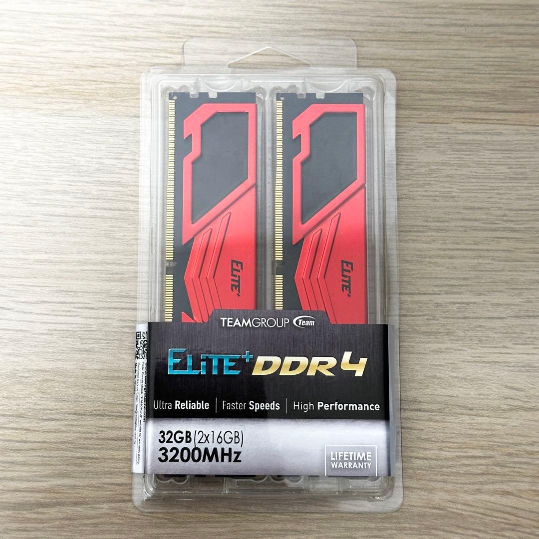 32GB（16GBx2枚）✨T-FORCE ELITE DDR4 3200MHz