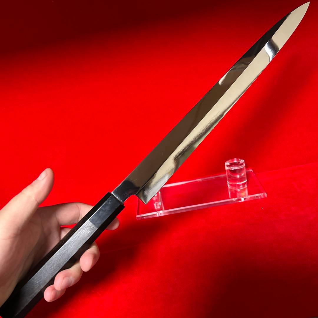 包丁　フグ引　刺身包丁　鏡面仕上げ　切味抜群　箱付　未使用品