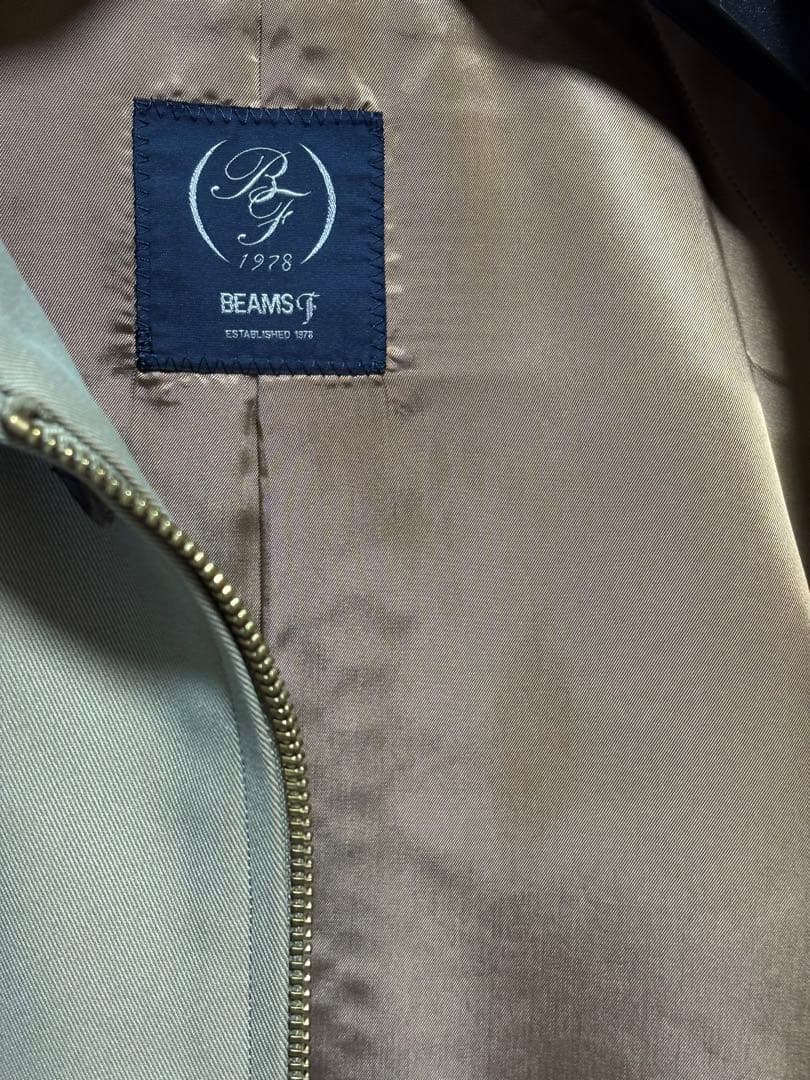 【BEAMS F】コットンポリエステル ギャバジン ハリントンジャケット