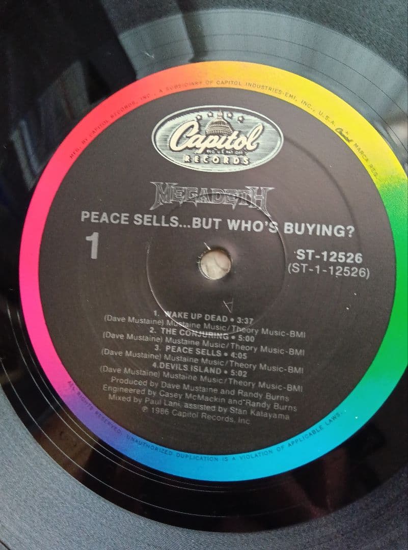 ●LPレコード megadeth peace sells...