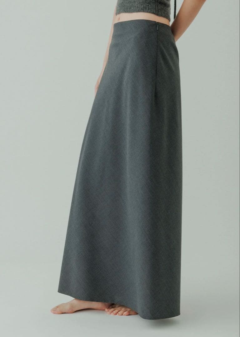【yo BIOTOP】wool tight Aline skirt