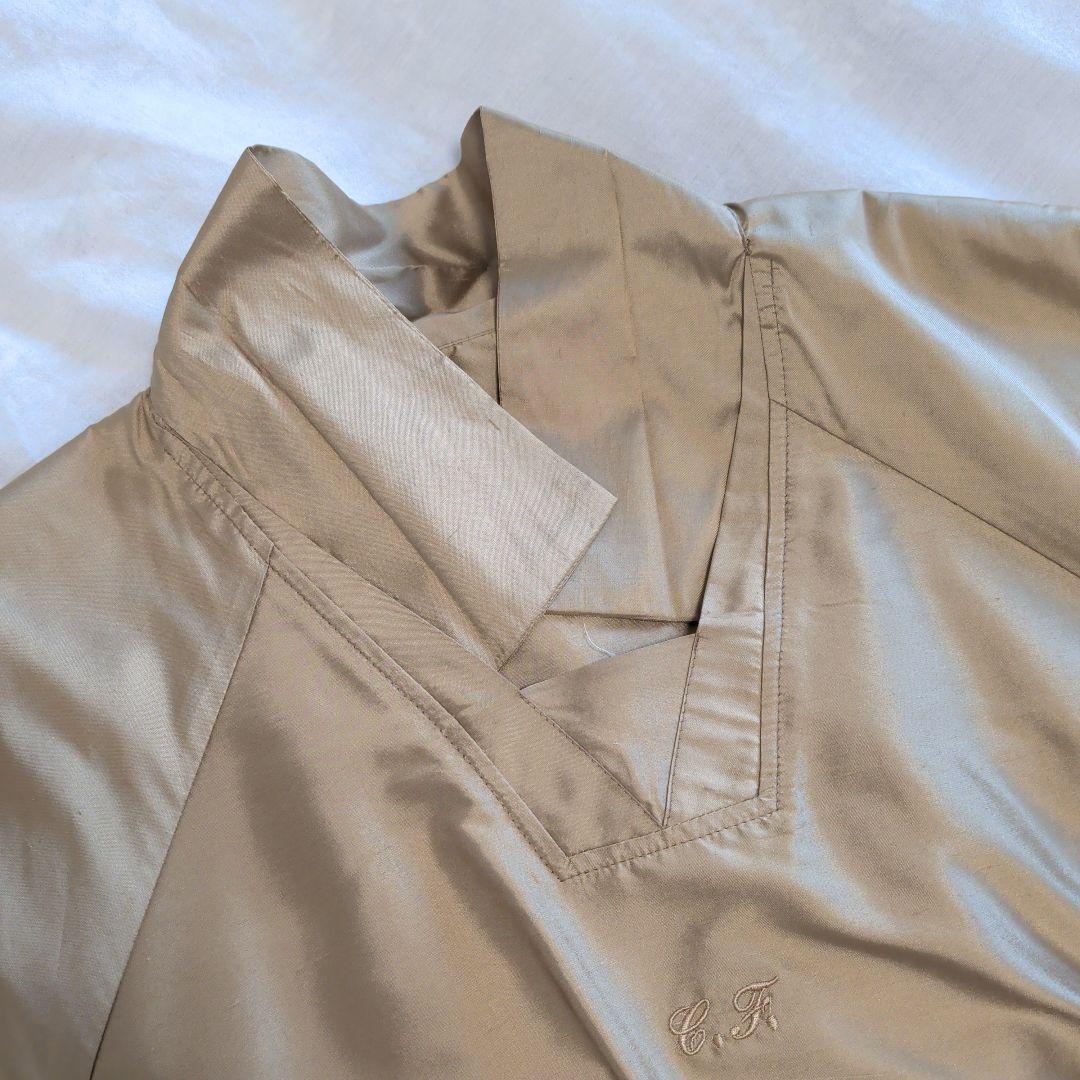 CAMIEL FORTGENS シルク フットボールシャツ M ベージュ 美品