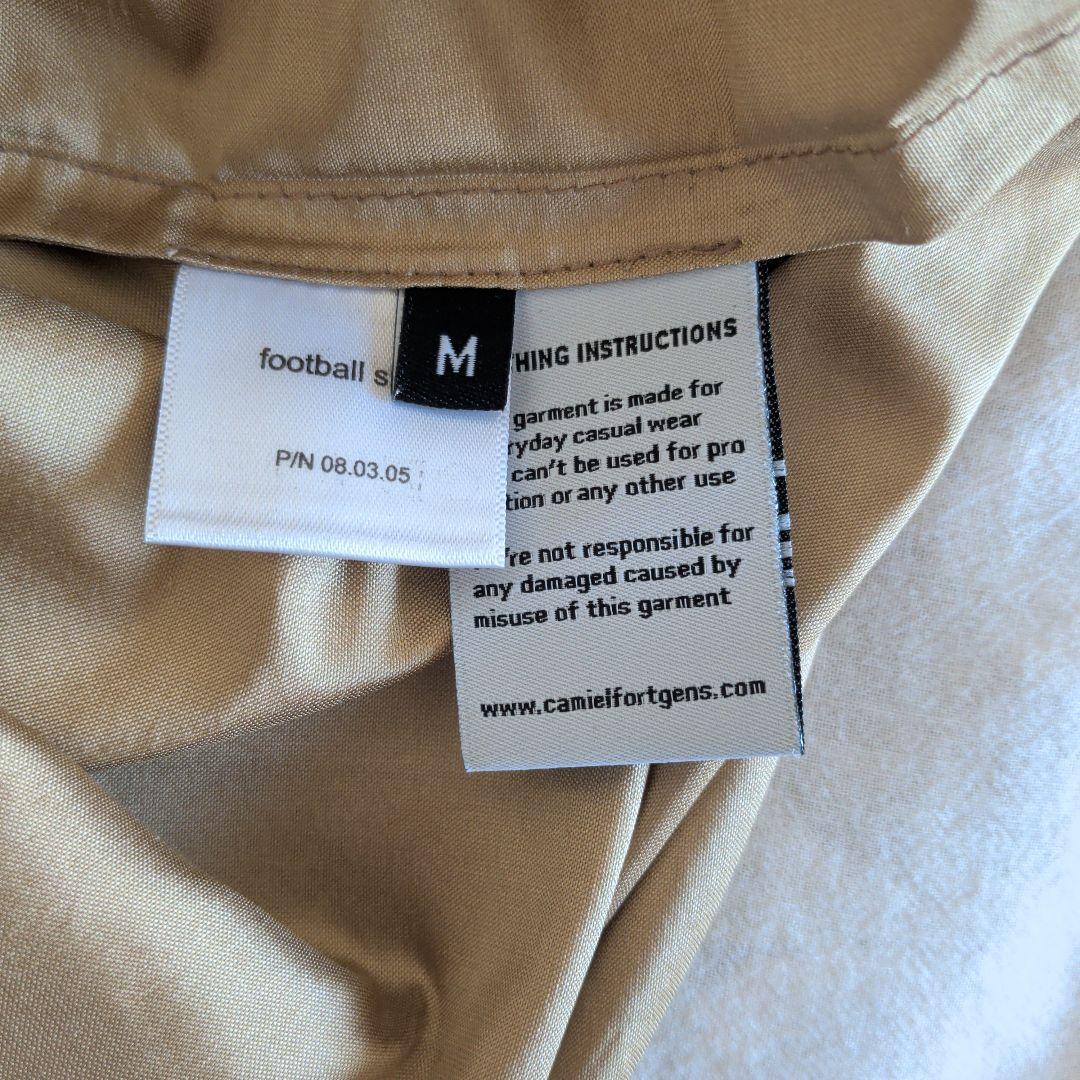 CAMIEL FORTGENS シルク フットボールシャツ M ベージュ 美品