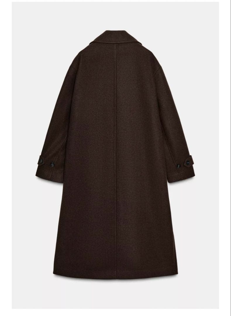 ZARA ソフトオーバーサイズコート ダークブラウン