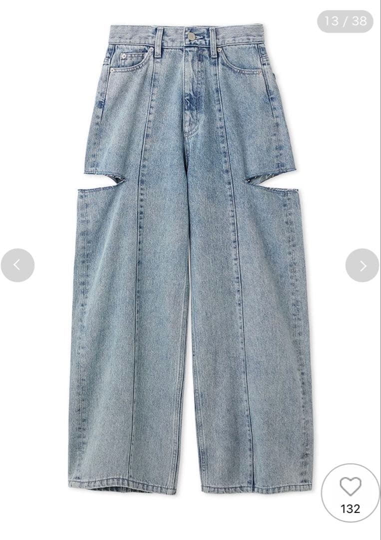 FRAY I.D フレイアイディー カットアウトバレルデニムパンツ 完売商品