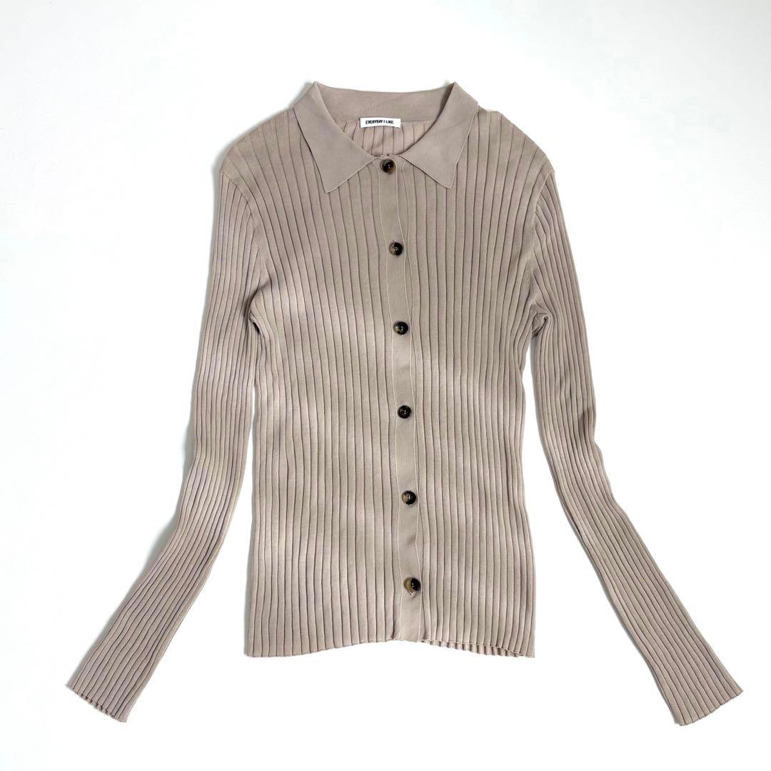 美品 Deuxieme Classe ポロシャツニット カーディガン ベージュ