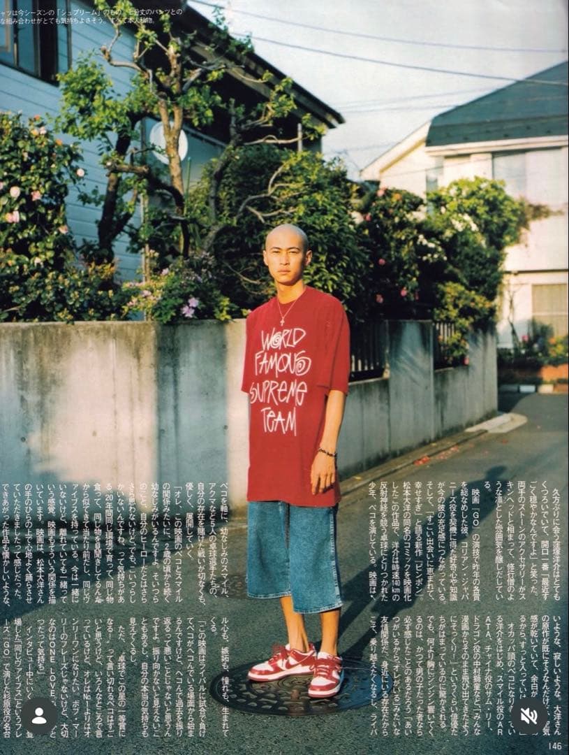 Supreme world famous tee Lサイズ RED