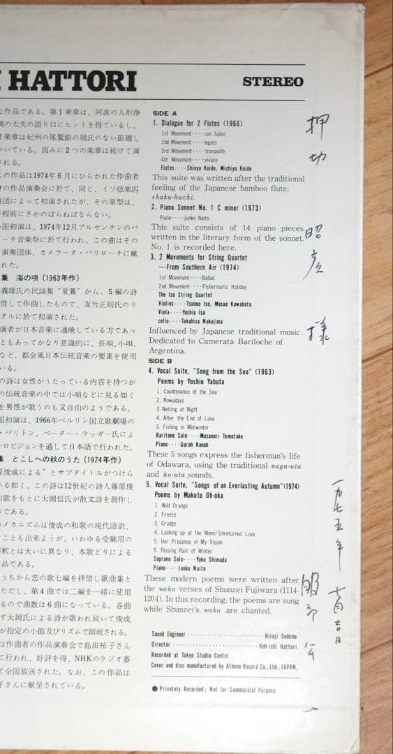 非売品　服部公一 / The Music Of Koh-ichi Hattori
