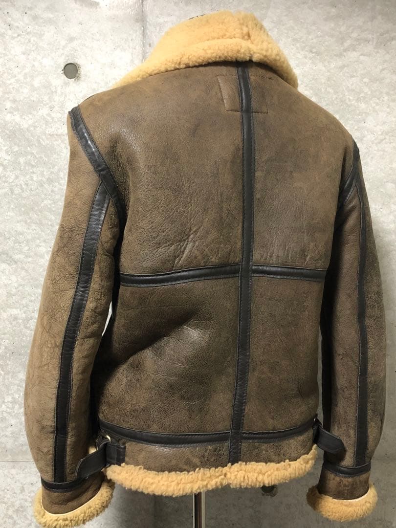 ショットschott フライトジャケット　B-3 羊革　ムートン　ボア 茶36
