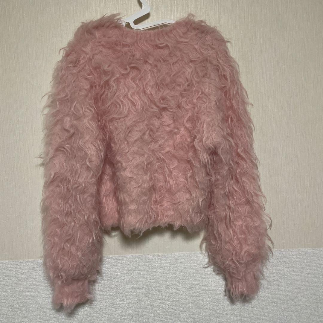 【THE TOÉ】SHAGGY CARDIGAN ピンク S