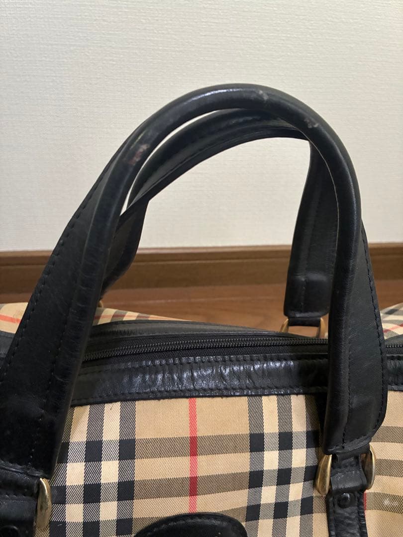 90s Burberrys ボストンバッグ シャドーホース