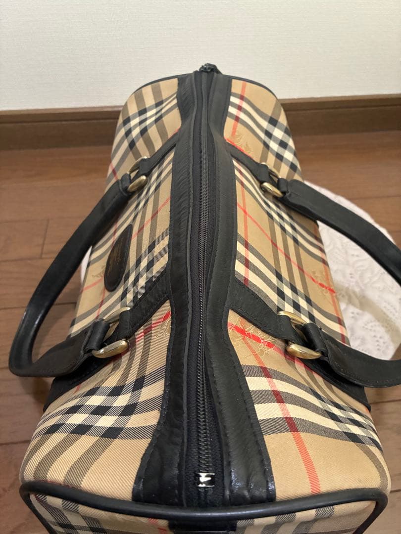 90s Burberrys ボストンバッグ シャドーホース