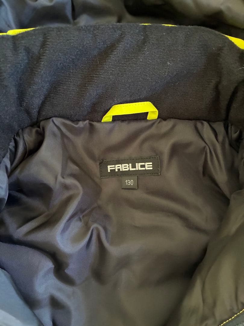 新品未使用　FABLICE スキーウェア サイズ130 蛍光イエロー