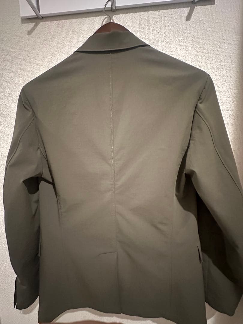Theory カーキ シングルボタン ブレザー