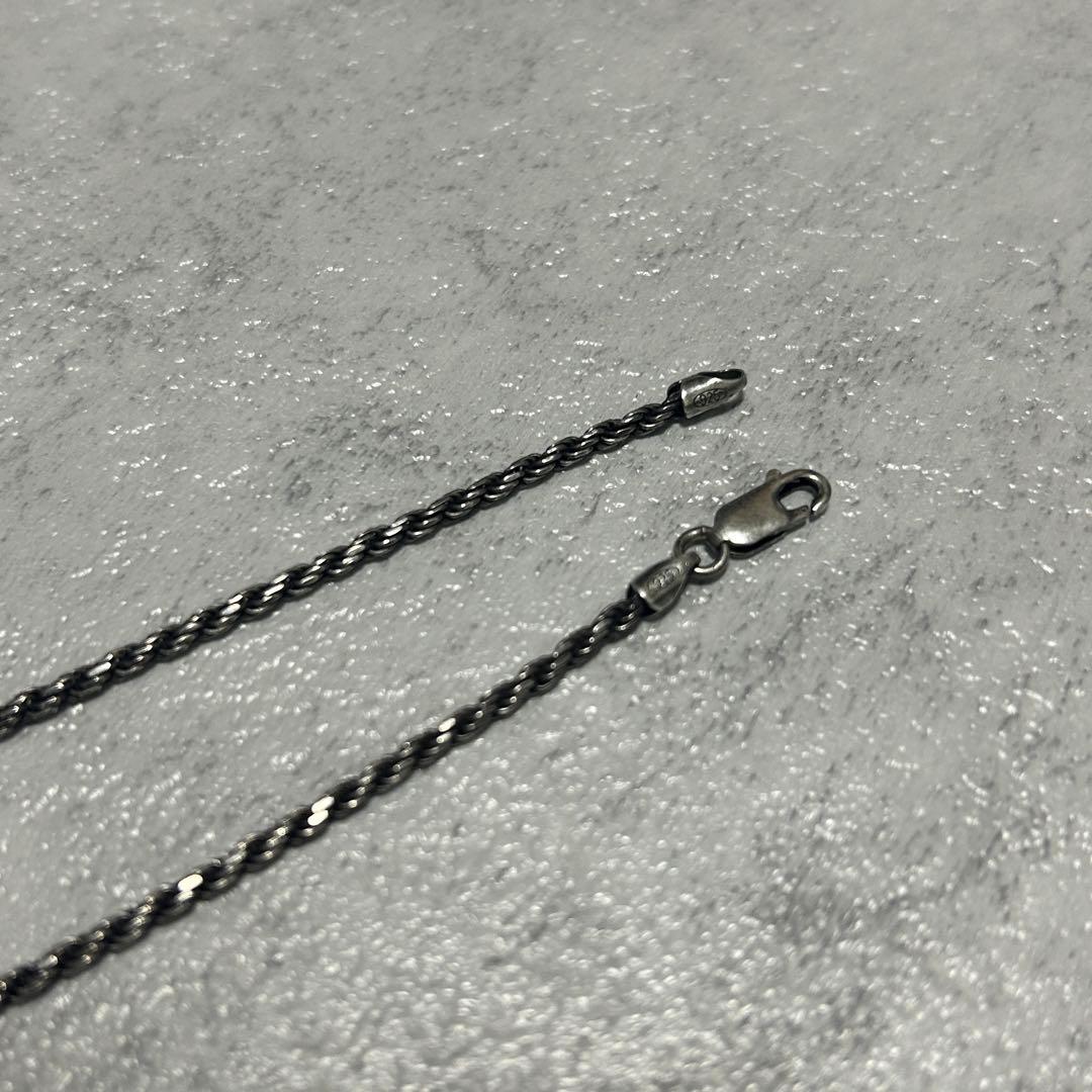 AVALANCHE ロープチェーン 50cm シルバー925 燻加工 50cm
