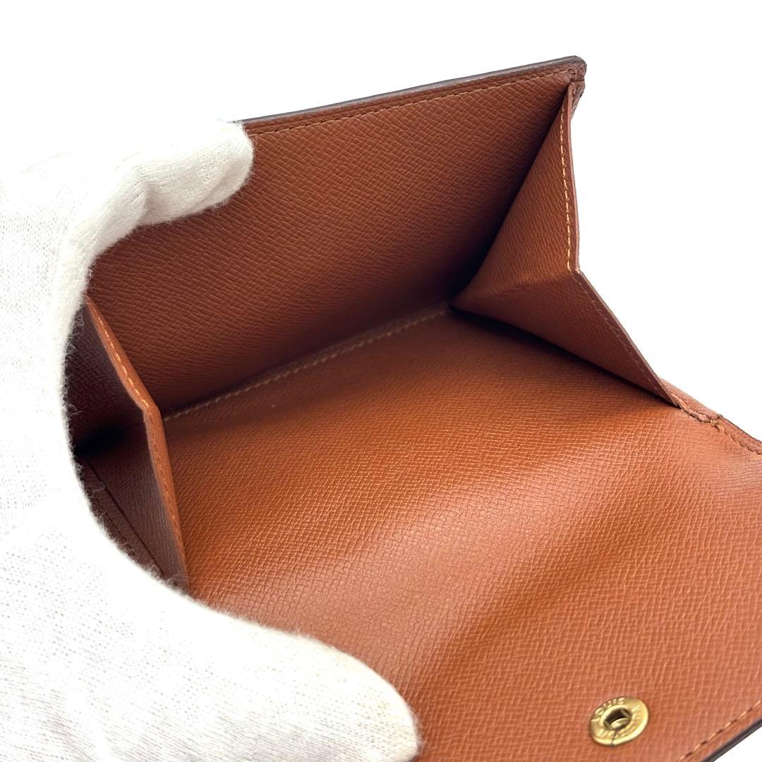 【新品同様】 ルイヴィトン モノグラム カルトクレディ 三つ折り財布 Wホック