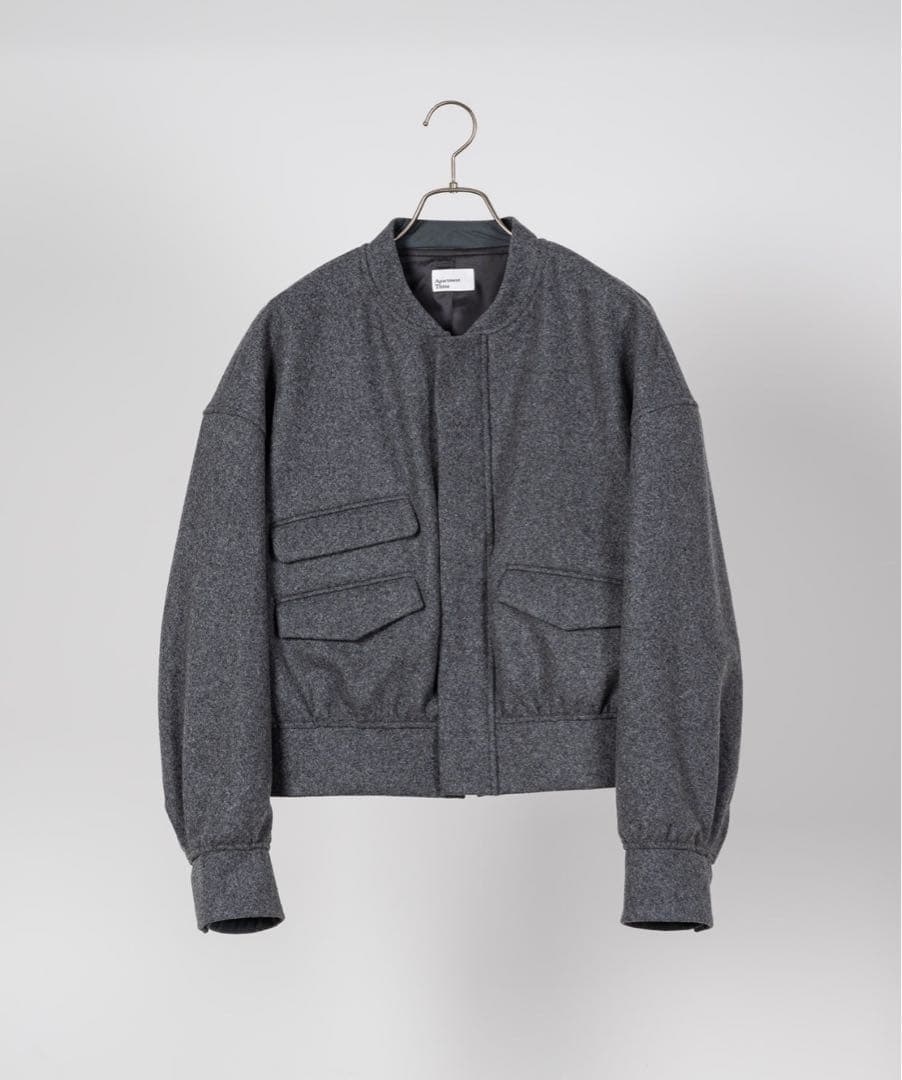 ジャケット・アウター Cropped Wool Bomber Jacket