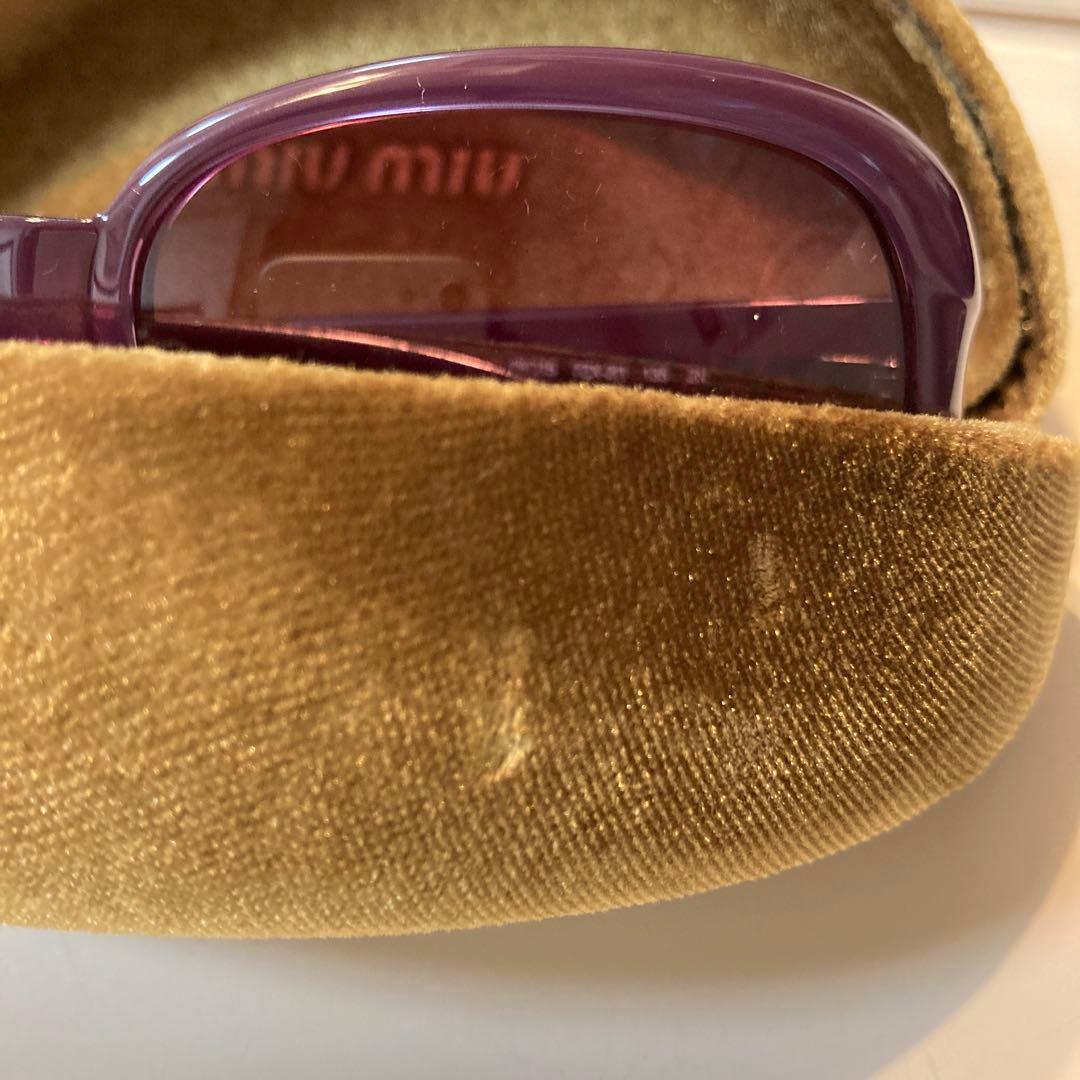 miu miu 美品パープル グラデーションサングラス　ケース付き☆