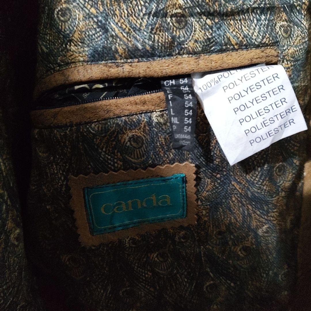 し*ん様 ②ユーロ古着　canda チロリアンベスト　ライトブラウン　ウッドボタ