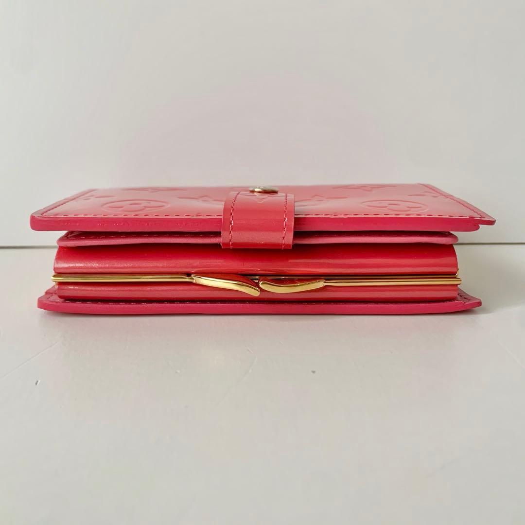 【ルイヴィトン】ヴィエノワ　ヴェルニ　ピンク　フランボワーズ　新品　がま口