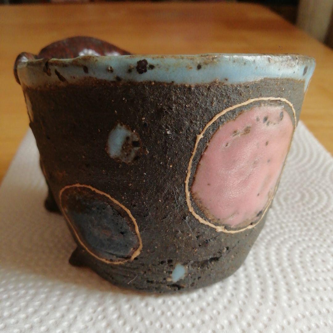 唯一希少。アラヤマ　ヒロフミ作　イナバウアーシリーズ動物形陶器カップ