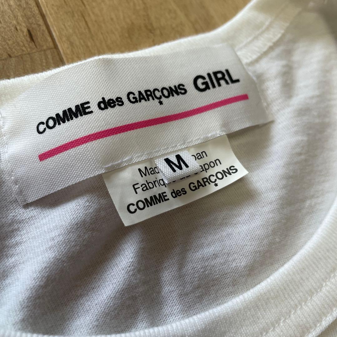 美品　COMME des GARCONS GIRL フリル装飾半袖Tシャツ