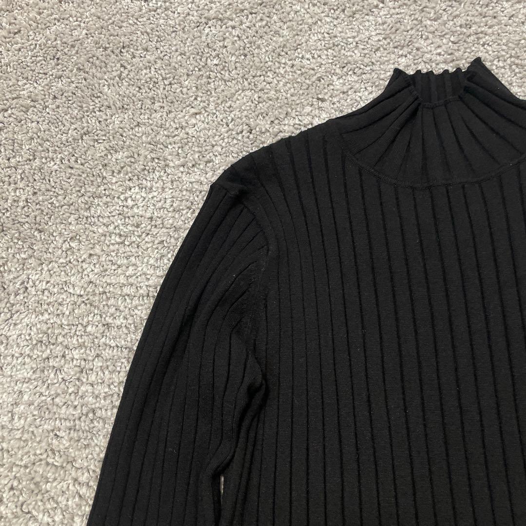 ✨美品【SOEJU】ワイドリブタートルネックニット ストレッチ有
